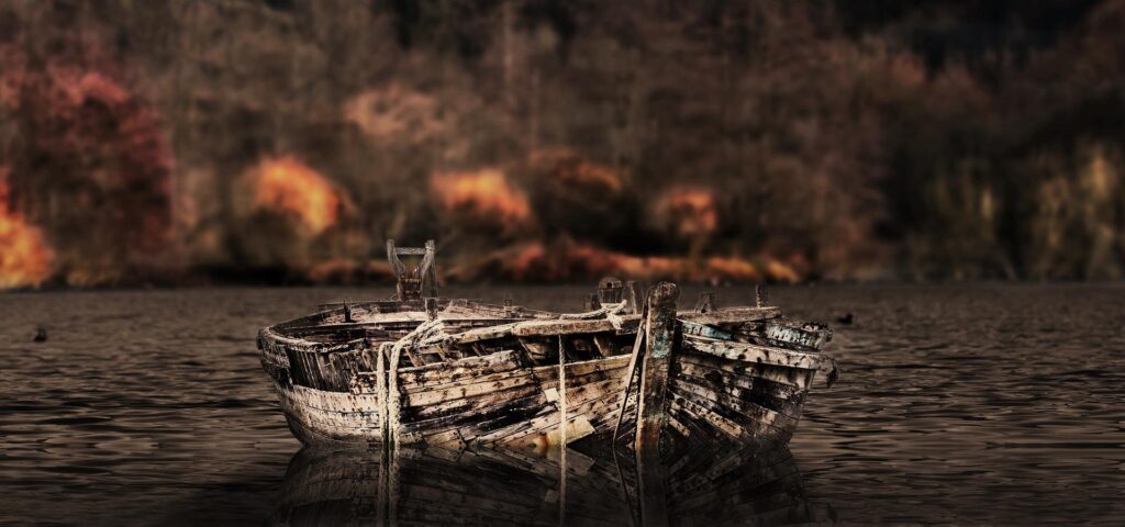 houten boot houtwerk